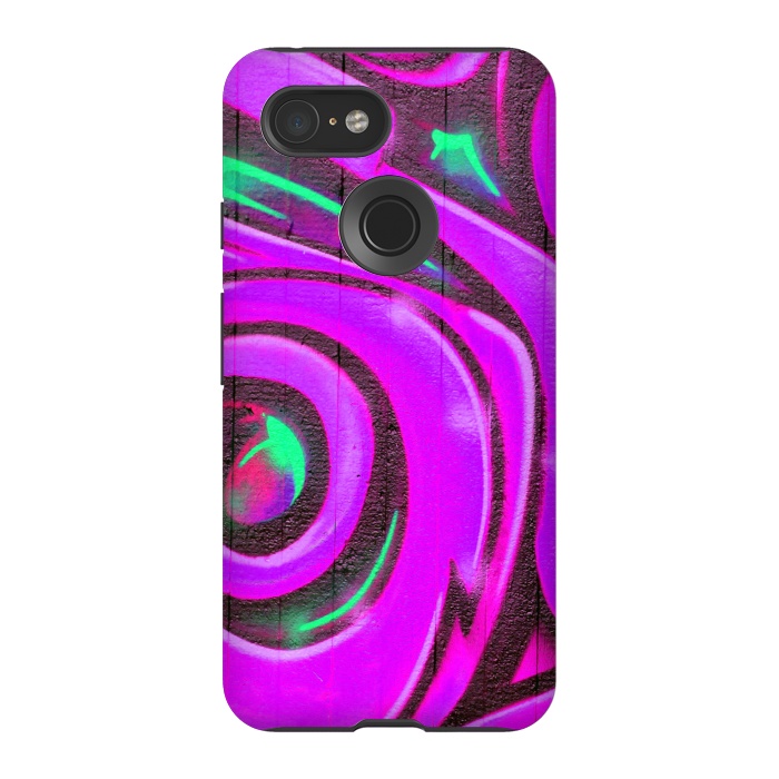 Pixel 3 StrongFit Pink Graffiti by Andrea Haase