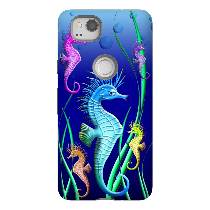 Pixel 2 StrongFit Seahorses Underwater Scenery by BluedarkArt
