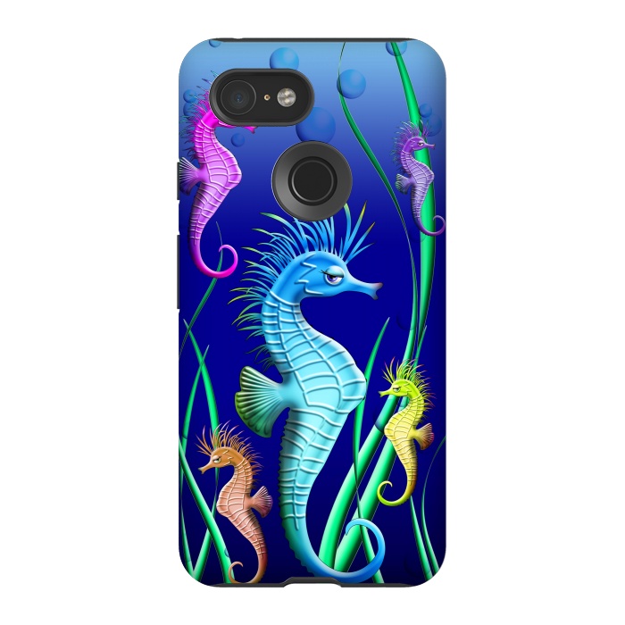 Pixel 3 StrongFit Seahorses Underwater Scenery by BluedarkArt