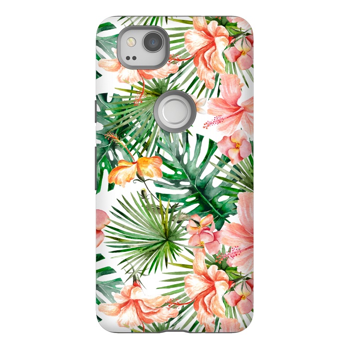 Pixel 2 StrongFit Tropical Flower Jungle by  Utart