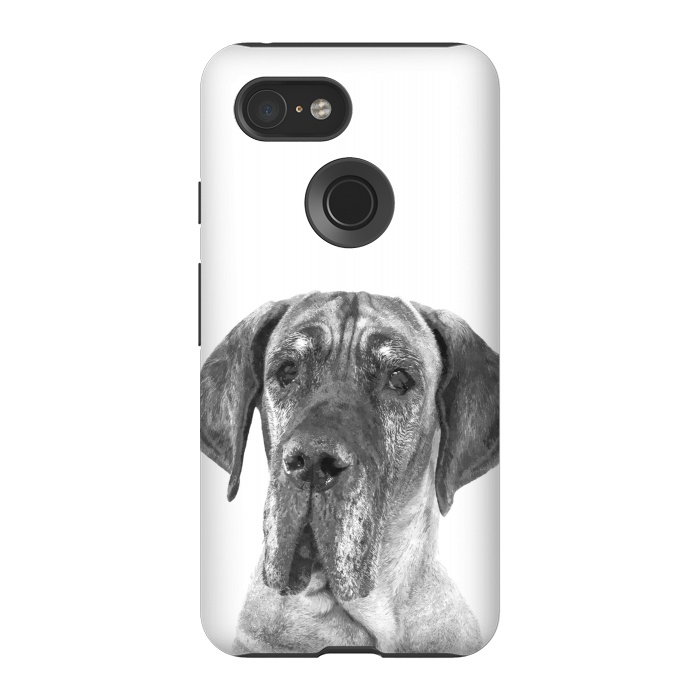 Pixel 3 StrongFit Black and White Great Dane by Alemi