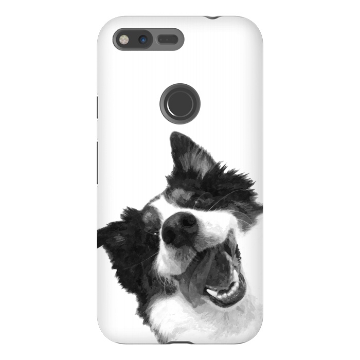 Pixel XL StrongFit Black and White Happy Dog by Alemi