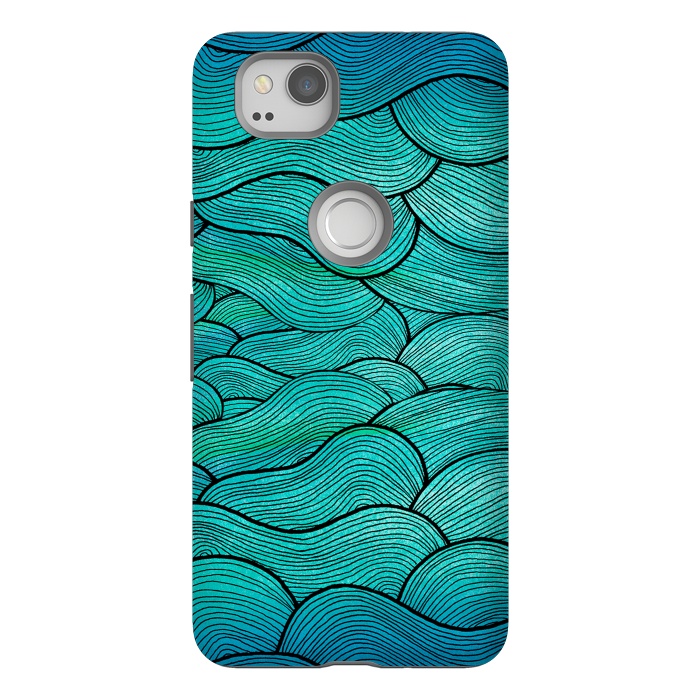 Pixel 2 StrongFit sea waves by Pom Graphic Design