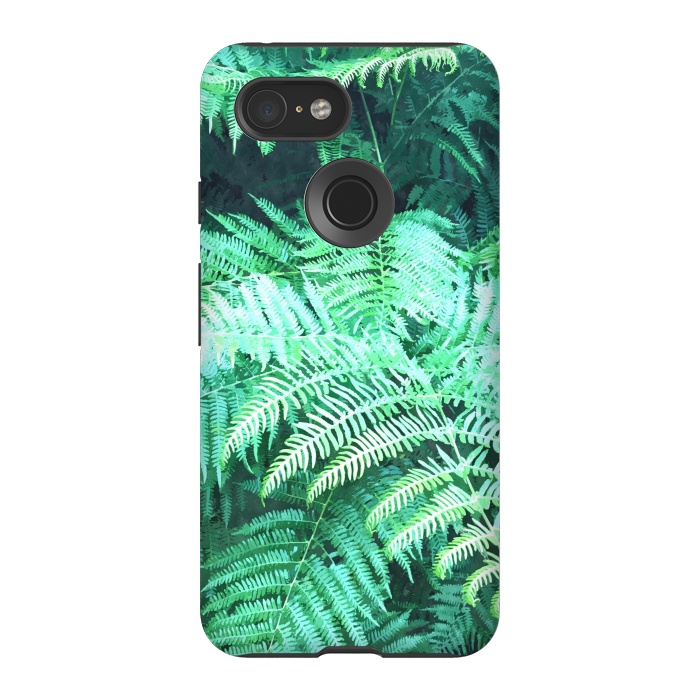Pixel 3 StrongFit Fern Tropical Leaves by Alemi