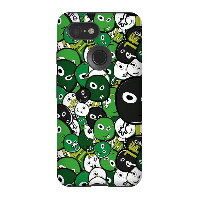 Pixel 3 StrongFit green monsters by TMSarts