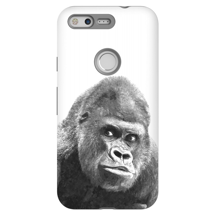 Pixel StrongFit Black and White Gorilla by Alemi