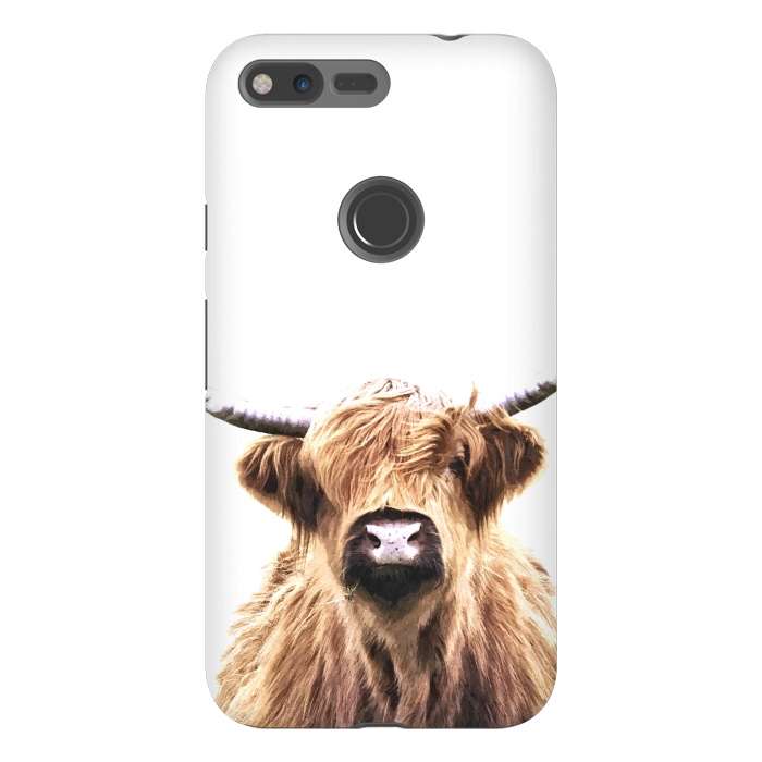 Pixel XL StrongFit Highland Cow Portrait by Alemi