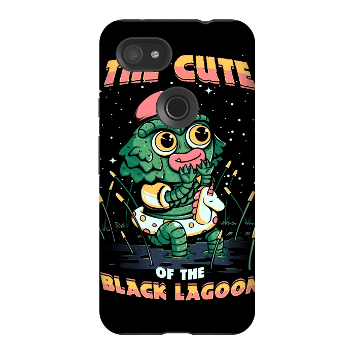 Pixel 3AXL StrongFit Cute of the black lagoon! by Ilustrata