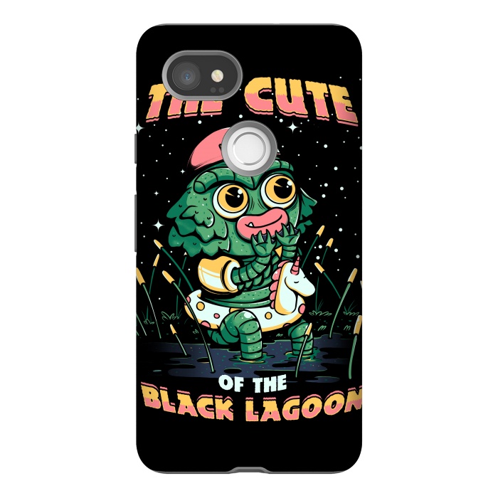 Pixel 2XL StrongFit Cute of the black lagoon! by Ilustrata