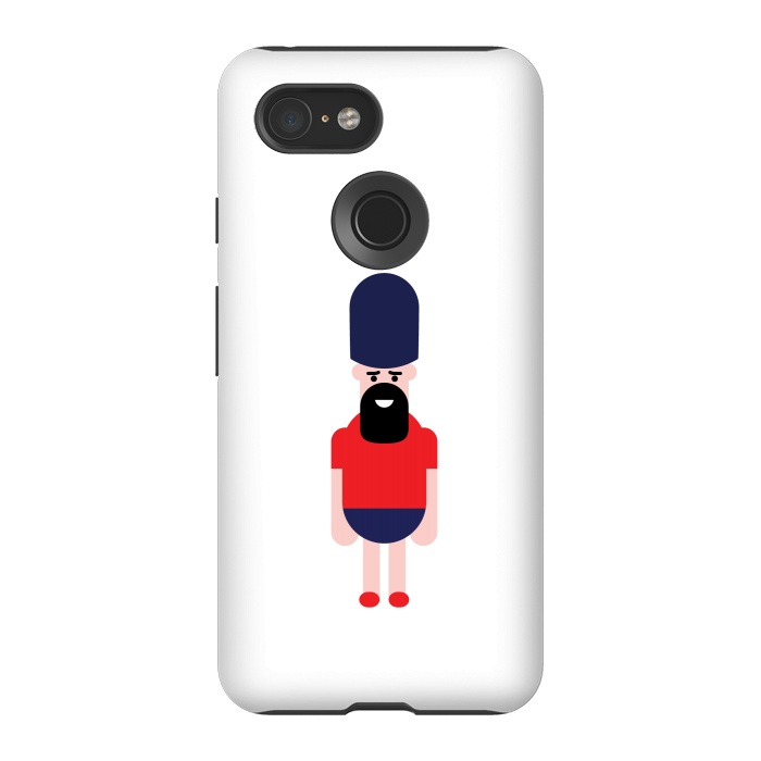 Pixel 3 StrongFit cartoon guard standing  by TMSarts