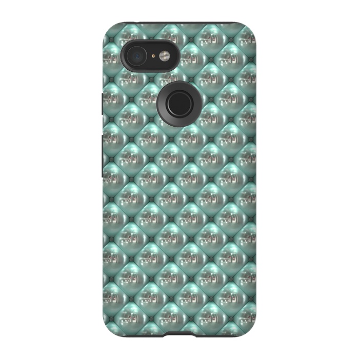 Pixel 3 StrongFit Shiny Turquoise Pearls 2 by Andrea Haase