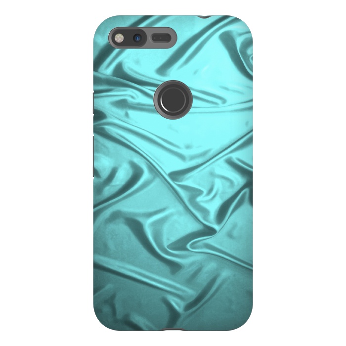 Pixel XL StrongFit Shimmering Teal Satin by Andrea Haase