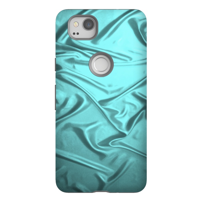 Pixel 2 StrongFit Shimmering Teal Satin by Andrea Haase