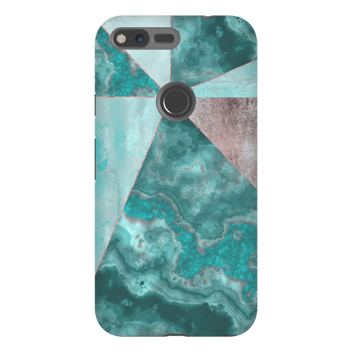 Pixel XL StrongFit Rosegold And Gemstone Collage 2 by Andrea Haase