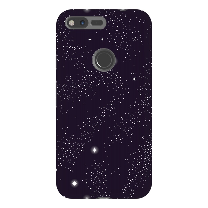 Pixel XL StrongFit Universe with planets and stars seamless pattern, cosmos starry night sky 005 by Jelena Obradovic