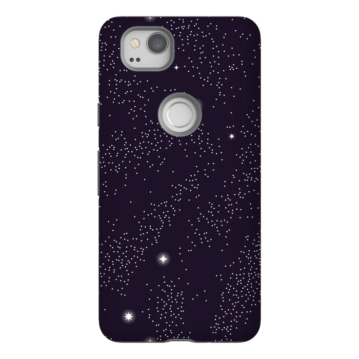 Pixel 2 StrongFit Universe with planets and stars seamless pattern, cosmos starry night sky 005 by Jelena Obradovic