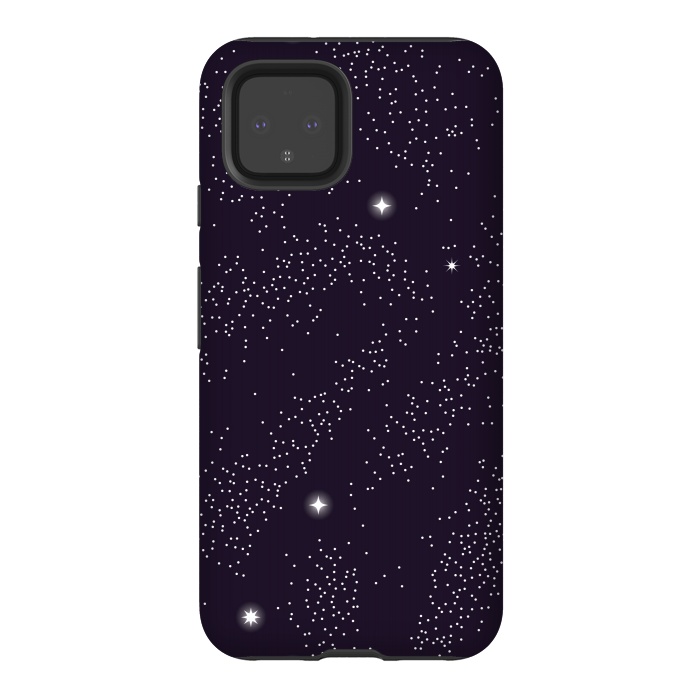 Pixel 4 StrongFit Universe with planets and stars seamless pattern, cosmos starry night sky 005 by Jelena Obradovic