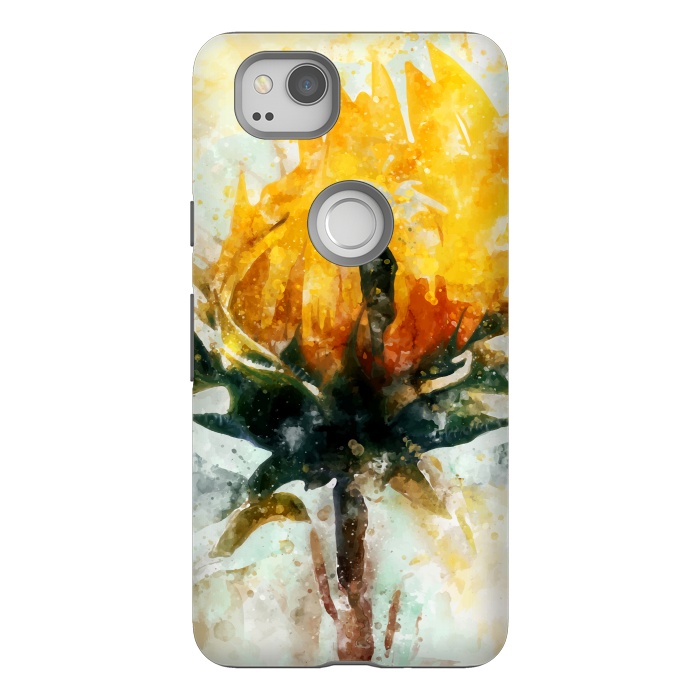 Pixel 2 StrongFit Born in Sunflower by Creativeaxle