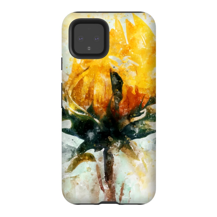 Pixel 4 StrongFit Born in Sunflower by Creativeaxle