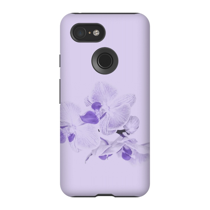 Pixel 3 StrongFit Purple Orchid Flower by Andrea Haase