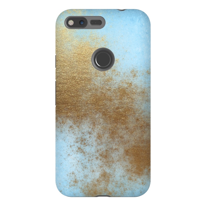 Pixel XL StrongFit Gold Metal and Teal Texture by  Utart