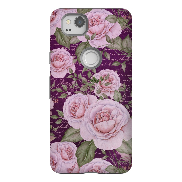 Pixel 2 StrongFit Nostalgic Rose PAttern by Andrea Haase