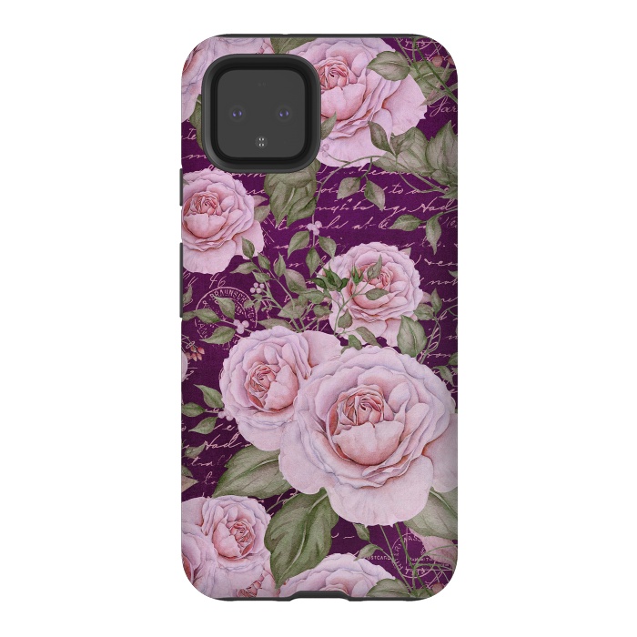 Pixel 4 StrongFit Nostalgic Rose PAttern by Andrea Haase