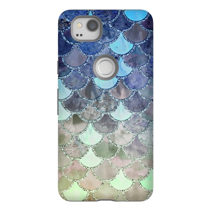 Pixel 2 StrongFit Multicolor Watercolor Fish and Mermaid Scales by  Utart