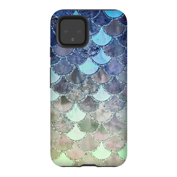 Pixel 4 StrongFit Multicolor Watercolor Fish and Mermaid Scales by  Utart