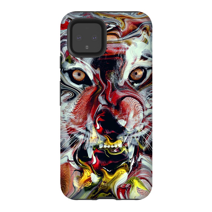 Pixel 4 StrongFit Tiger Abstract by Riza Peker