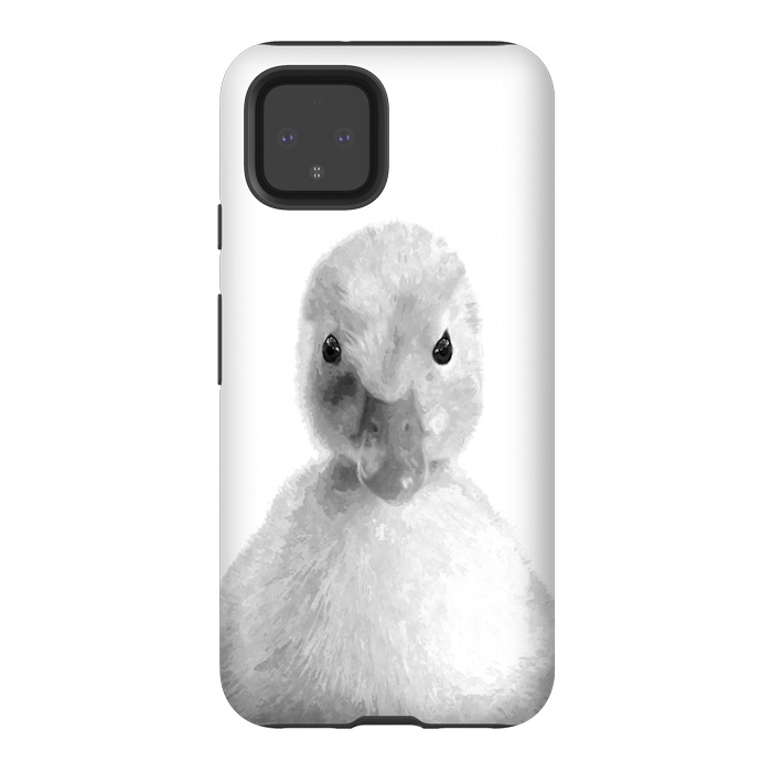 Pixel 4 StrongFit Black and White Duckling by Alemi