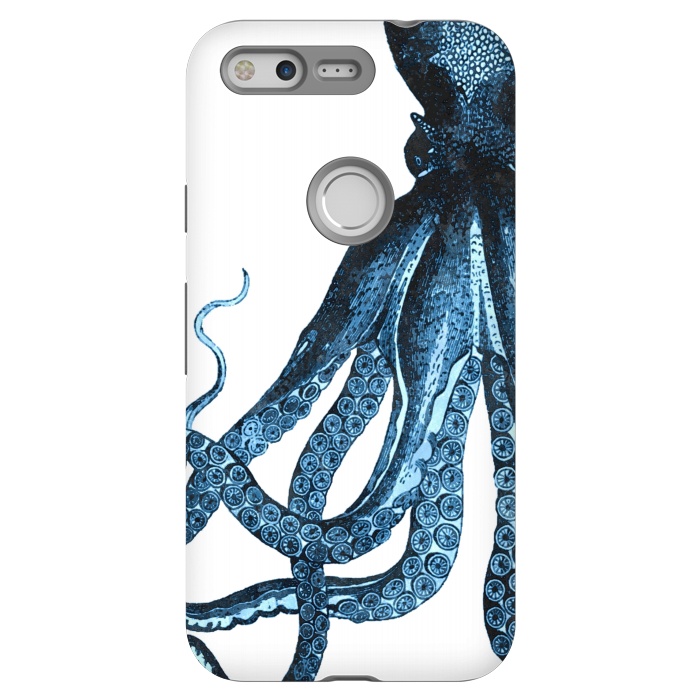 Pixel StrongFit Blue Octopus Illustration by Alemi