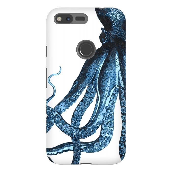 Pixel XL StrongFit Blue Octopus Illustration by Alemi