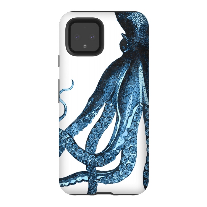Pixel 4 StrongFit Blue Octopus Illustration by Alemi
