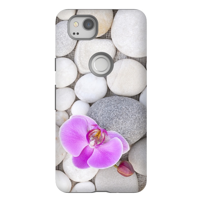 Pixel 2 StrongFit Zen Style Orchid On Pebble by Andrea Haase