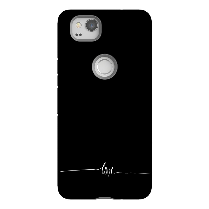 Pixel 2 StrongFit Simply love - on black by DaDo ART