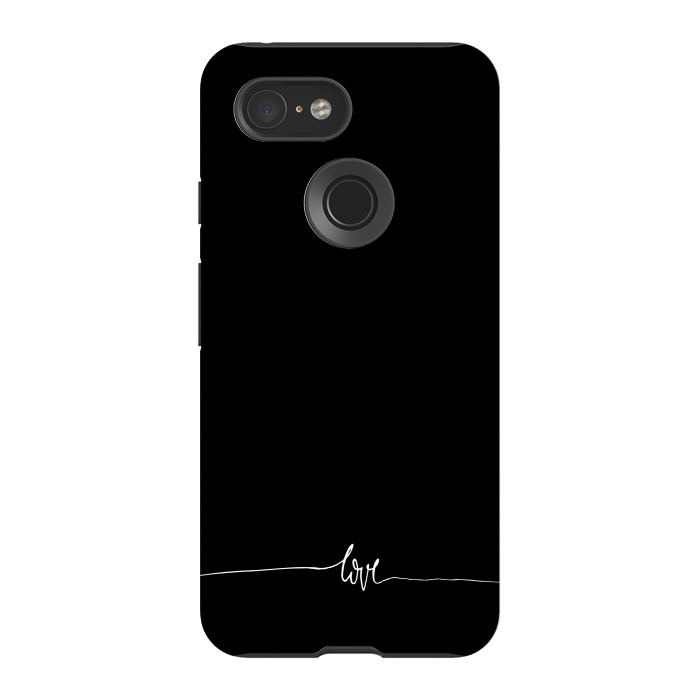 Pixel 3 StrongFit Simply love - on black by DaDo ART
