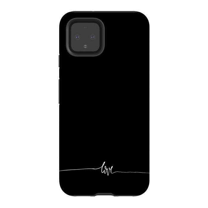 Pixel 4 StrongFit Simply love - on black by DaDo ART