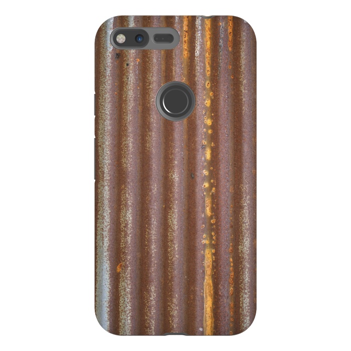 Pixel XL StrongFit Old Rusty Corrugated Sheet 2 by Andrea Haase