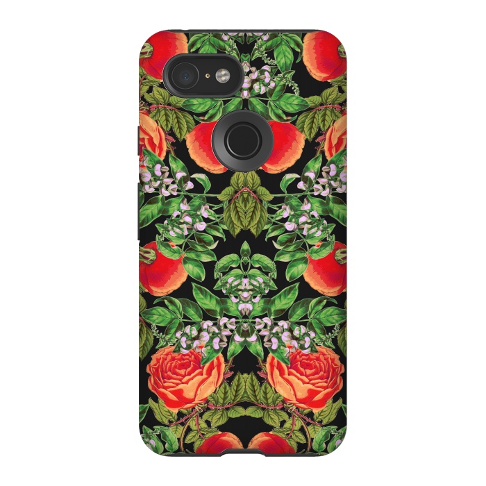 Pixel 3 StrongFit Floral Tomato by Zala Farah