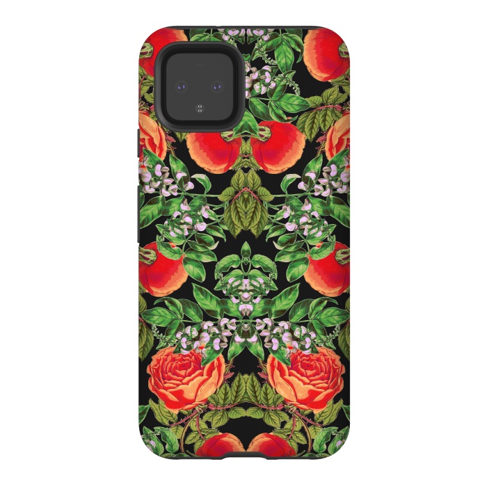 Pixel 4 StrongFit Floral Tomato by Zala Farah