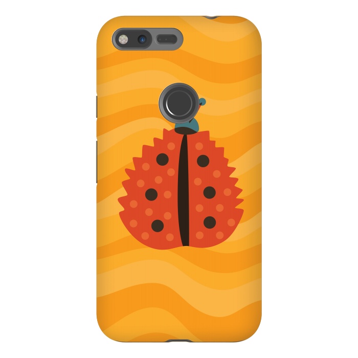 Pixel XL StrongFit Orange Ladybug With Autumn Leaf Disguise by Boriana Giormova