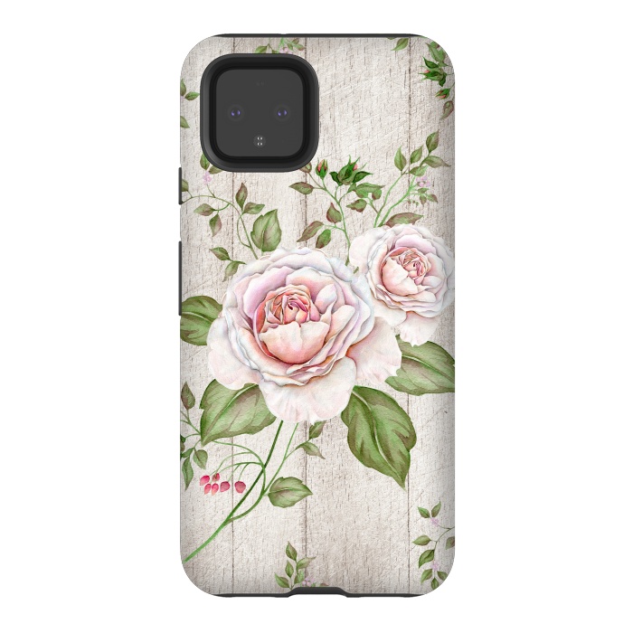 Pixel 4 StrongFit Pink Rose by Creativeaxle