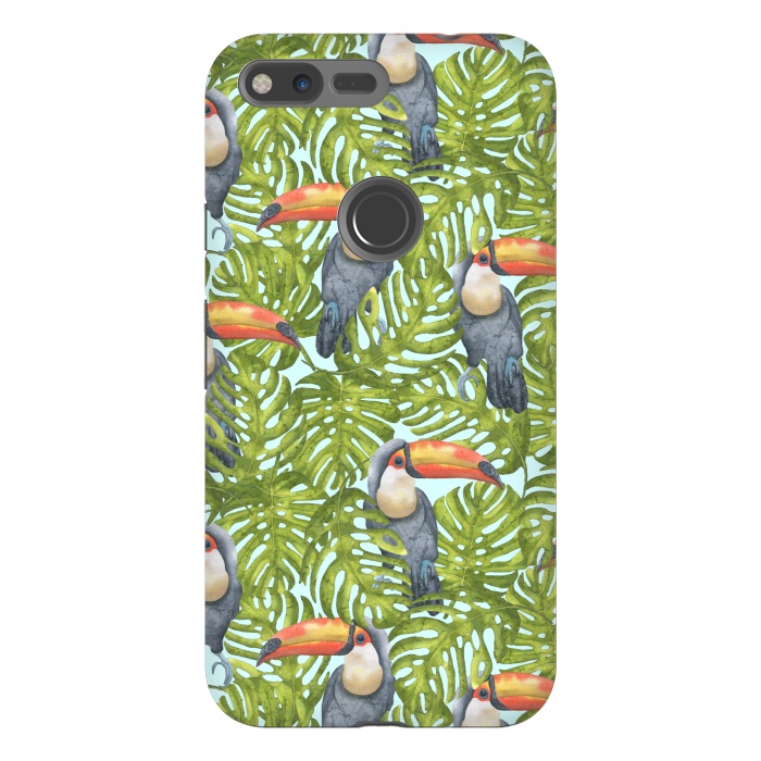 Pixel XL StrongFit Monstera Birds by Creativeaxle
