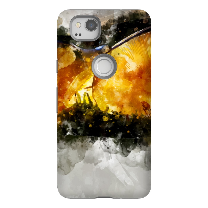 Pixel 2 StrongFit Forest Yellow Mushroom by Creativeaxle