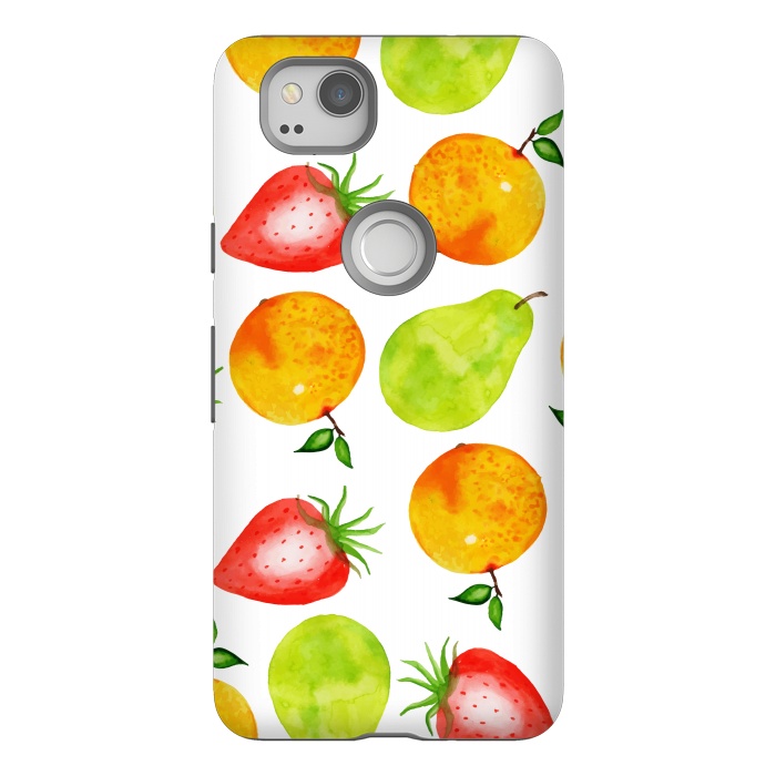 Pixel 2 StrongFit Watercolor Summer Fruits by Bledi