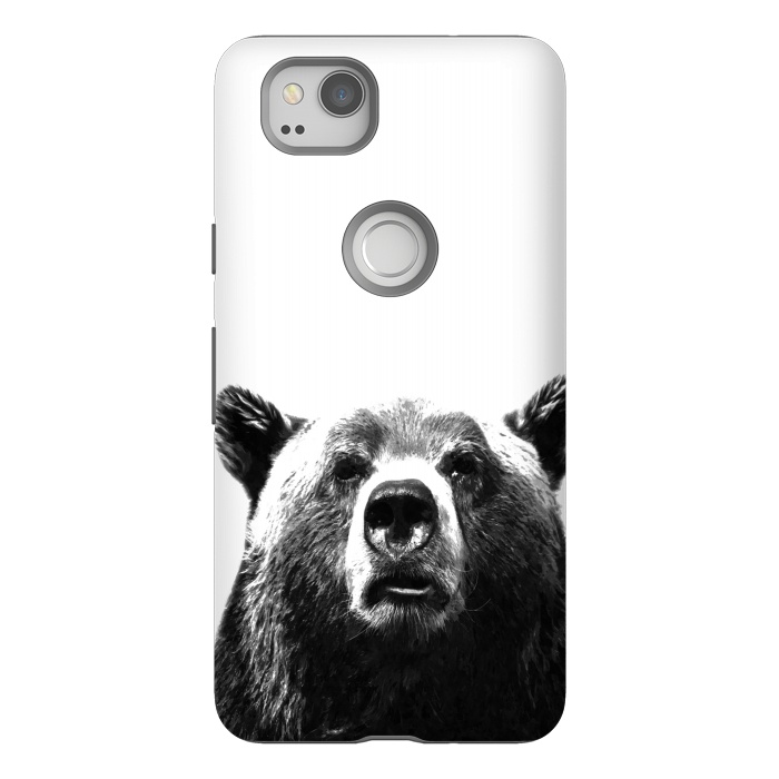 Pixel 2 StrongFit Black and White Bear by Alemi