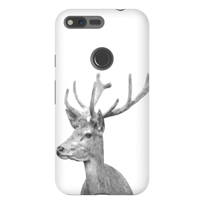 Pixel XL StrongFit Black and White Deer by Alemi