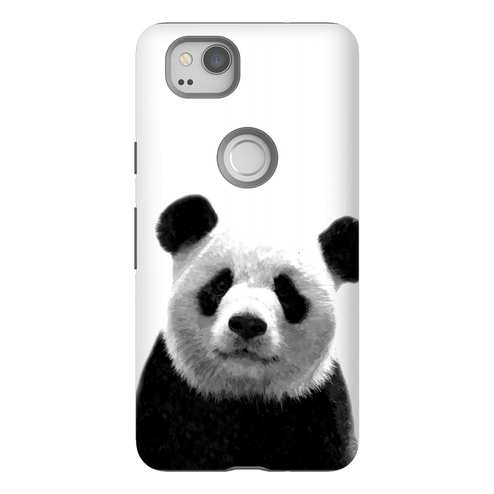 Pixel 2 StrongFit Black and White Panda Portrait by Alemi
