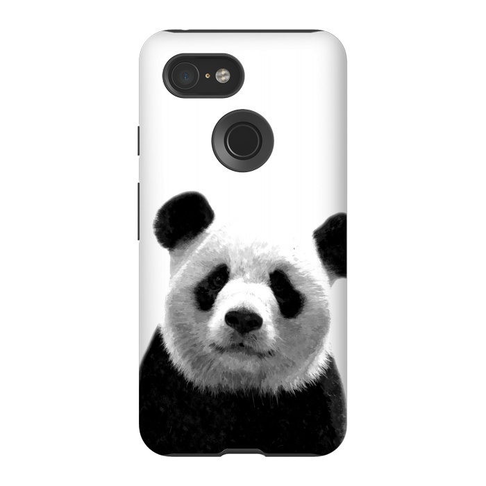 Pixel 3 StrongFit Black and White Panda Portrait by Alemi